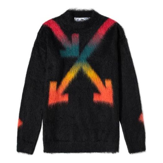 Off-White Rainbow Gradient Arrow Knit Black OMHA036E20KNI0021087