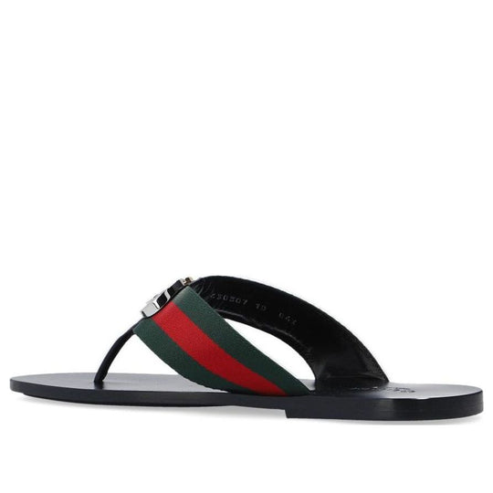 Gucci Thong Sandal With Web 'Black' 630307-H9020-8476