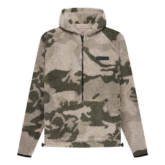 Fear of God Essentials SS22 Polar Fleece Half Zip Hoodie 'Camouflage' FOG-SS22-402