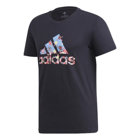 adidas 8-Bit Badge Of Sport Applique Sports Breathable Short-sleeve Tee Men Black FN1745