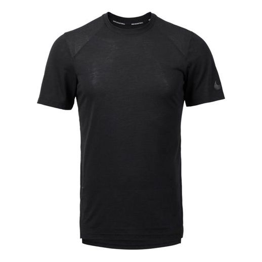 Nike Breathe Elite Basketball Sports Quick Dry Round Neck Short Sleeve Black 891685-010