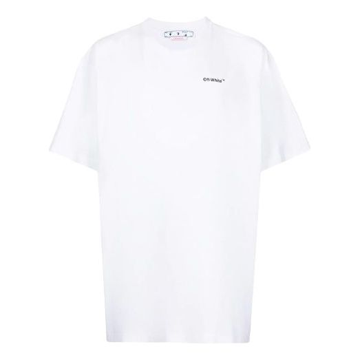 Off-White Back Arrow Printing Round Neck Short Sleeve White OMAA038C99JER0050110