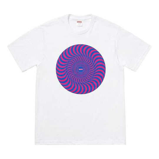 Supreme SS18 Spitfire Classic Swirl White Tee SUP-SS18-451