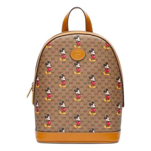 Gucci x Disney Mickey Mouse Leather Backpack 'Beige Brown' 552884-HWUDM-8603