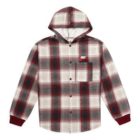 Supreme x Nike Plaid Hooded Sweatshirt 'Burgundy' SUP-FW18-518