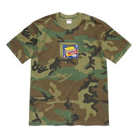 Supreme FW19 Week 7 Cheese Tee Printing Short Sleeve Unisex Green Camouflage SUP-FW19-716