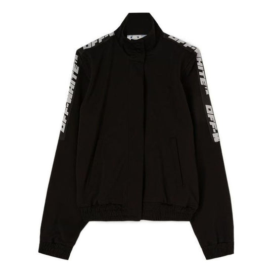 (WMNS) Off-White Logo-Tape Track Jacket 'Black' OWVL016C99JER0011000