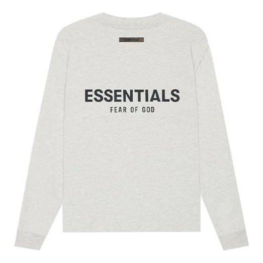 Fear of God Essentials SS21 Long Sleeve Tee Light Heather Oatmeal FOG-SS21-598