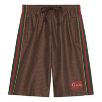 Men's Gucci SS21 Printing Shorts Brown 623220-XJCKV-2178