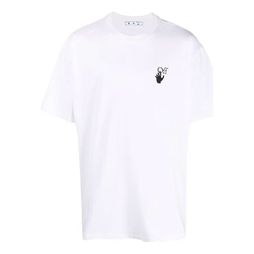 Men's Off-White FW21 White Arrow Short Sleeve Loose Fit White T-Shirt OMAA038F21JER0020110