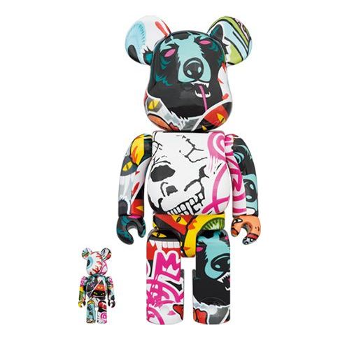 MISHKA x BE@RBRICK 2020 Multi-Color Graffiti 100%+400% BB-MISHKA