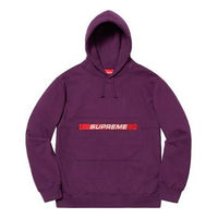 Supreme SS19 Zip Pouch Hooded Sweatshirt Purplelogo SUP-SS19-481