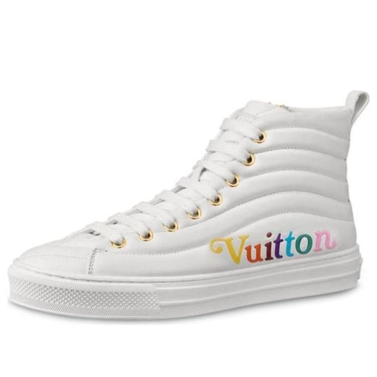 (WMNS) LOUIS VUITTON LV Stellar Calfskin High-Top Sports Shoes White 1A5C5H