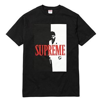 Supreme FW17 Scarface Split Black Tee 'Black White Red' SUP-FW17-0059