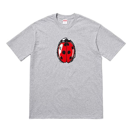 Supreme SS18 Ladybug Tee Heather Grey Printing Short Sleeve Unisex Gray SUP-SS18-0112