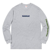 Supreme FW18 1994 LS Tee Heather Grey Logo Tee SUP-FW18-057