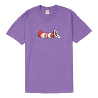 Supreme FW18 Cat in the Hat Tee Purple Short Sleeve Unisex SUP-FW18-1196