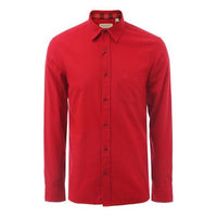 Men's Burberry Sleeve Long Sleeves Shirt Red 80195781