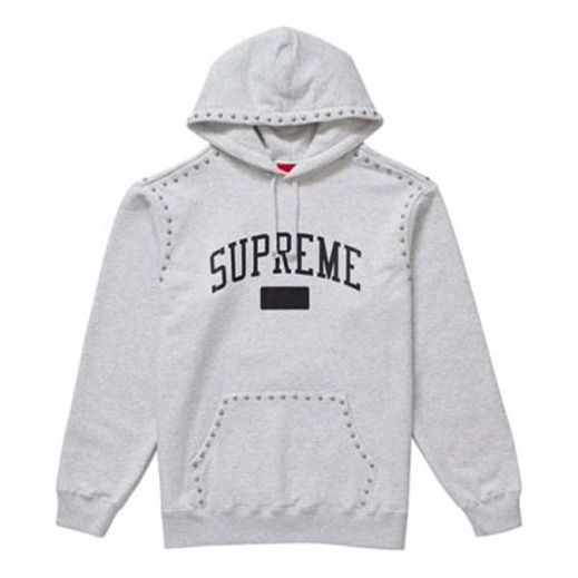 Supreme Studded Hooded Sweatshirt (FW18) 'Ash Grey' SUP-FW18-590