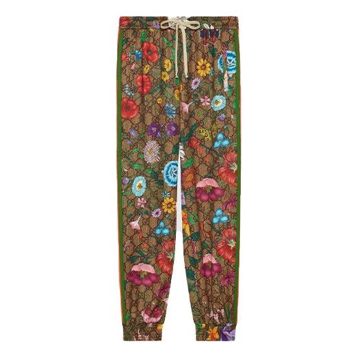 (WMNS) Gucci Flora GG Supreme Pattern Track Pants 605437-XJB9I-2103