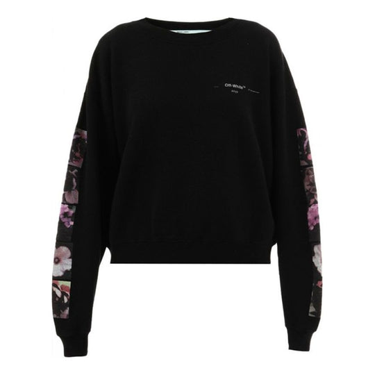 (WMNS) Off-White Loose Flowers Printing Black OWBA047S19D970791088