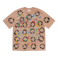 Supreme FW19 Week 17 Clowns Tee Clown Printing Short Sleeve Unisex Light Brown SUP-FW19-10945