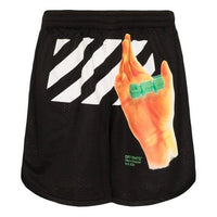 Men's Off-White Logo Sports Black Shorts OMCI005R201010131088