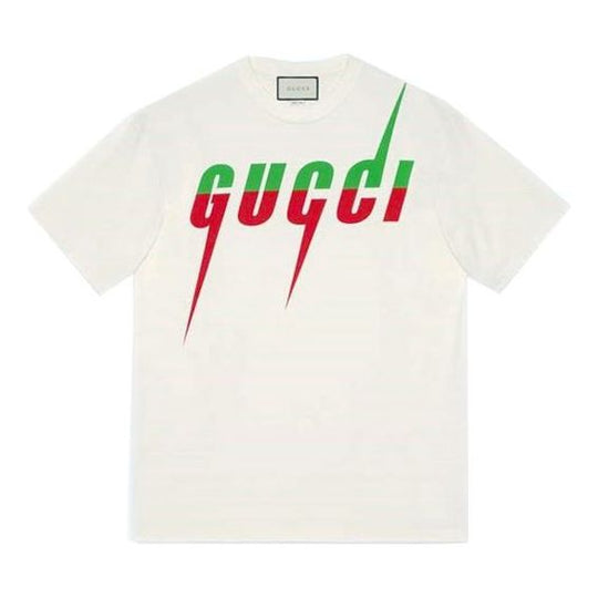 Gucci Printing Classic Short Sleeve Creamy White 565806-XJAZY-9037