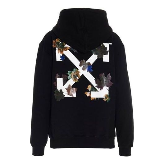 (WMNS) Off-White Leaves Arrow Hoodie Black OWBB032E20JER0031001