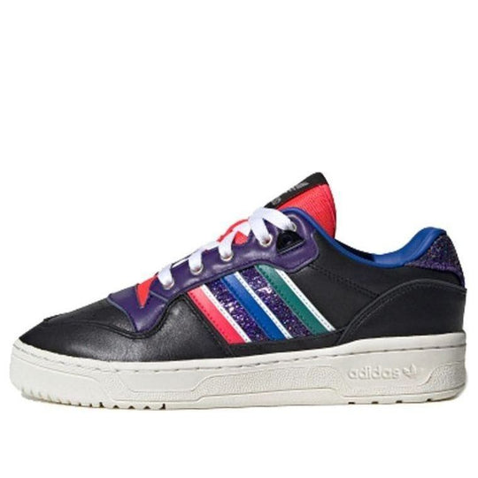 (WMNS) adidas originals Rivalry Low 'Black Purple Red' FW9618