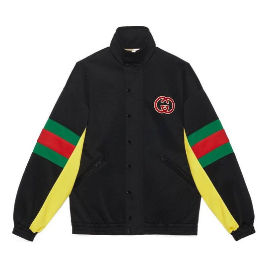 Gucci Light Neoprane Jacket With Web 'Black' 706437-XJETG-1152