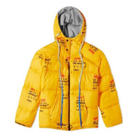 Off-White Industrial Zipped Puffer Hooded Down Cotton-padded Jacket Men Yellow OMED019F19F060036000