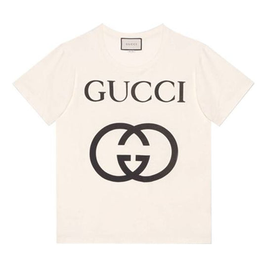 Gucci Interlock G Large Short Sleeve Unisex Creamy White 493117-X3Q35-7561