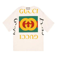 (WMNS) Gucci Large Retro Logo Short Sleeve White 539080-XJA9C-7136