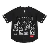 Supreme FW22 Week 7 Denim Baseball Jersey LogoVT SUP-FW22-122-BLK