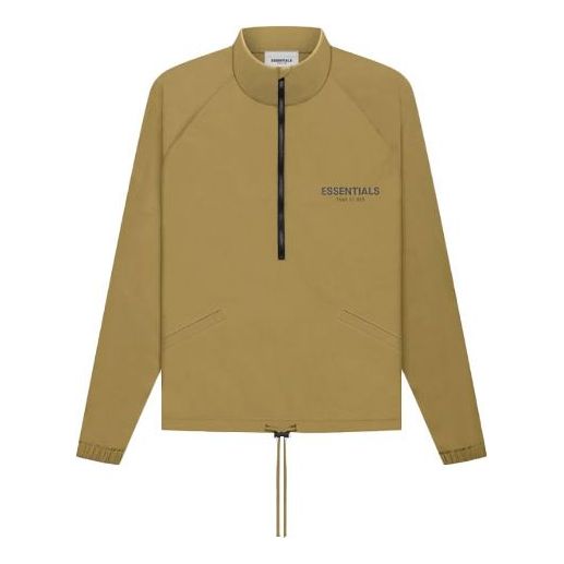 Fear of God Essentials FW21 Half Zip Track Jacket Amber FOG-FW21-018