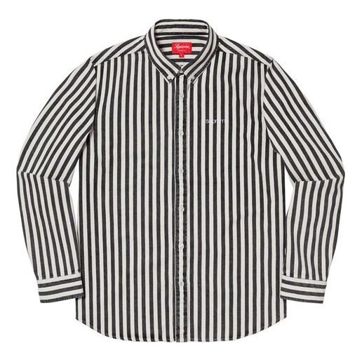 Supreme Denim Shirt 'Black Stripe' SUP-FW19-502