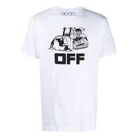 Off-White SS21 Alphabet Logo Printing Short Sleeve White OMAA027R21JER0130110