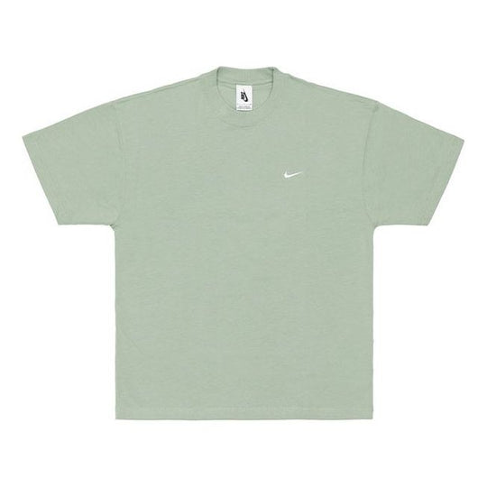 Men's Nike Lab Solo Swoosh Basic Sports Short Sleeve Light Green T-Shirt DA0321-006