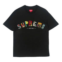 Supreme SS19 City Arc Tee Black Embroidered Logo Short Sleeve Unisex SUP-SS19-476