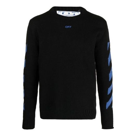 Off-White SS21 Arrows Stripe Knit Version Black OMHE023S21KNI0011045