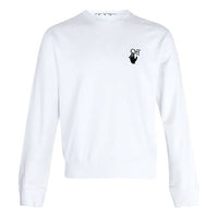 Men's Off-White FW21 Arrow Printing Pullover Round Neck Long Sleeves Loose Fit White OMBA025F21FLE0060110