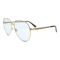 Gucci Light Blue Pilot Unisex Sunglasses Gold GG0138S-004