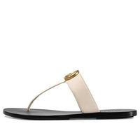 (WMNS) Gucci Thong Sandal With Double G 'White Leather' 497444-A3N00-9022