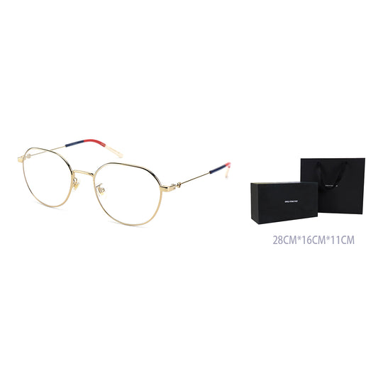 Gucci Vintage round frame alloy optical glasses holder Gold GG0684O-003