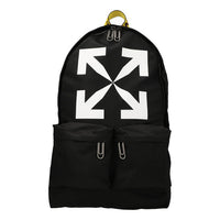 Men's Off-White Iconic Arrows Arrow Pattern Printing Black / White Backpack OMNB003S22FAB001