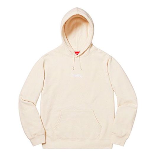 Supreme SS19 Tag Logo Hooded Sweatshirt Natural Logo SUP-SS19-575