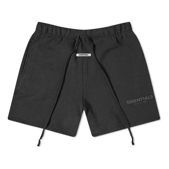 Fear of God Essentials SS20 Fleece Shorts Dark Slate Stretch Limo Black FOG-SS20-284