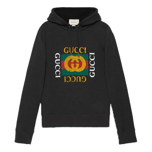 Gucci Vintage Crew Popover Hoody 'Black' 454585-X5J57-1015