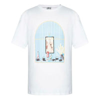 Men's LOEWE AW19 Painting Short Sleeve White H6299720SI